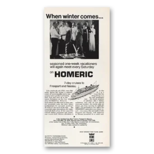 1969 Homeric Print Ad | Freeport Nassau