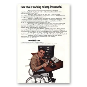 1969 Insurance Company North America INA Print Ad | Lives Useful
