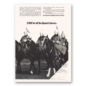 1969 Air India Print Ad | Queens Horses