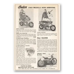 1969 Indian Motorcycle Print Ad | Models
