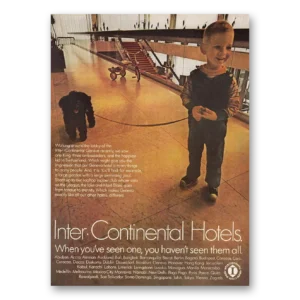 1969 InterContinental Hotels Print Ad | Around Lobby