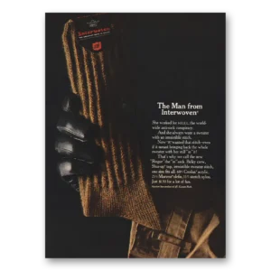 1969 Interwoven Socks Print Ad | The Man