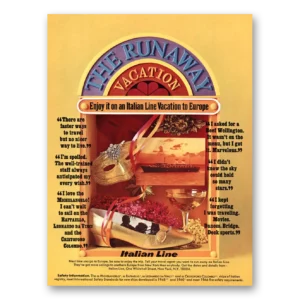 1969 Italian Line Print Ad | Runaway Vacation