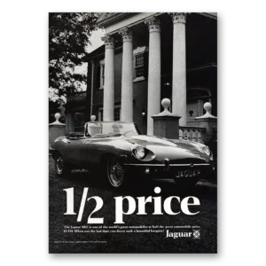 1969 Jaguar XKE Print Ad | Half Price