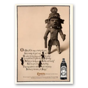 1969 Kahlua Print Ad | Old King Cole