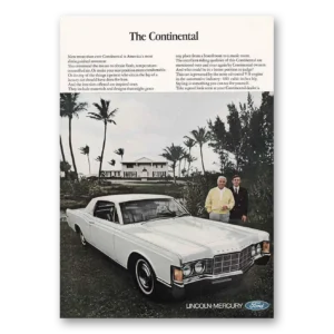 1969 Lincoln Continental Print Ad | Distinguished Motorcar