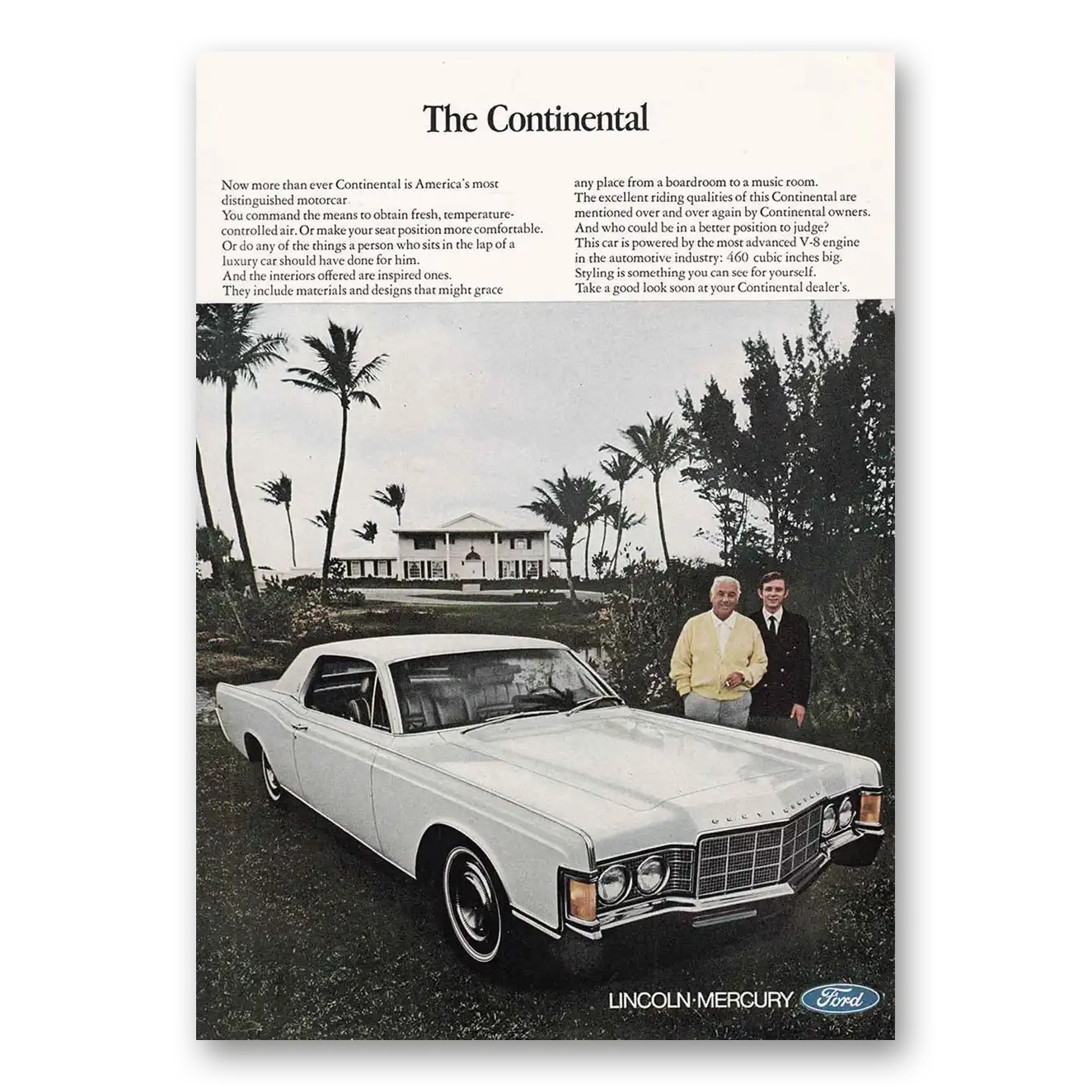 1969 Lincoln Continental Print Ad | Distinguished Motorcar