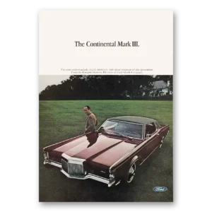 1968 Lincoln Continental Mark III Print Ad | Authoritatively