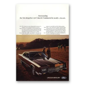 1970 Lincoln Continental Print Ad | Altogether New