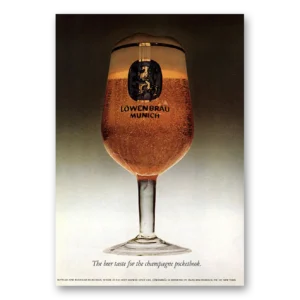 1969 Lowenbrau Beer Print Ad | Taste Champagne