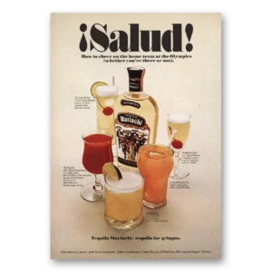 1969 Mariachi Tequila Print Ad | Salud
