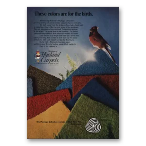 1969 Masland Carpet Print Ad | Colors For Birds
