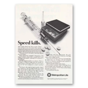 1969 Metropolitan Life Insurance Print Ad | Speed Kills