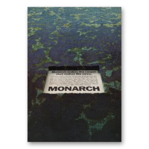 1969 Monarch Carpet Mills Print Ad | Makes Carpet