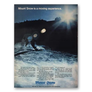 1969 Mount Snow Print Ad | Moving Experience