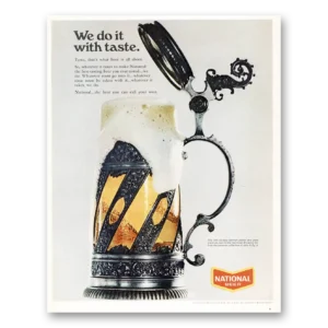 1969 National Beer Print Ad | With Taste