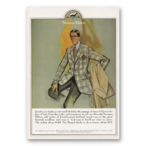 1969 Norman Hilton Fashion Print Ad | Quality Fashion