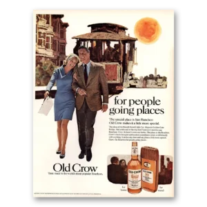 1969 Old Crow Whiskey Print Ad | Cable Car