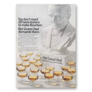 1969 Old Grand-Dad Bourbon Whiskey Print Ad | Taste Testers