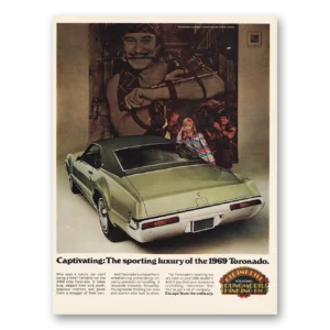 1969 Oldsmobile Toronado Print Ad | Captivating