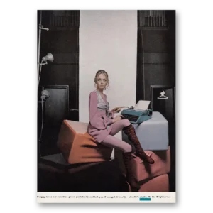 1969 Olivetti Brightwriter Typewriter Print Ad | Twiggy Loves
