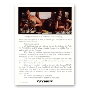1969 Olympic Airways Print Ad | Nairobi Johannesburg