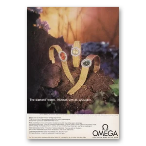 1969 Omega Watch Print Ad | Diamond Watch
