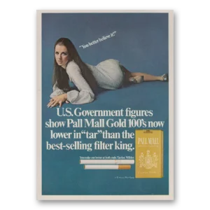 1969 Pall Mall Cigarettes Print Ad | Us Government