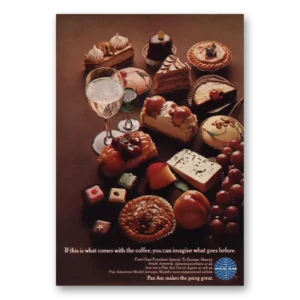 1969 Pan Am Print Ad | Comes With Coffee
