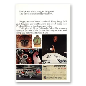 1969 Philippine Airlines Print Ad | Singapore