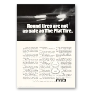 1969 Pirelli Tires Print Ad | Round Tires