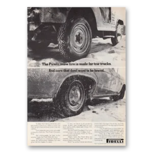 1969 Pirelli Tires Print Ad | Tow Trucks