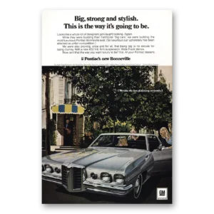 1969 Pontiac Bonneville Print Ad | Big Strong Stylish