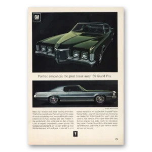 1969 Pontiac Grand Prix Print Ad | Great Break Away