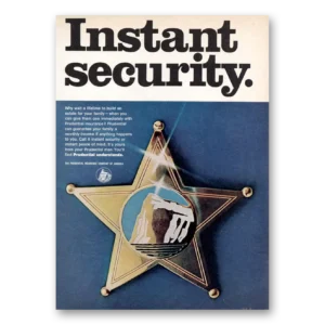 1969 Prudential Insurance Print Ad | Instant Security