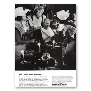 1969 Qantas Airlines Print Ad | All I Said