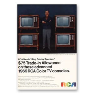 1969 RCA Television Print Ad | Bing Crosby Specials