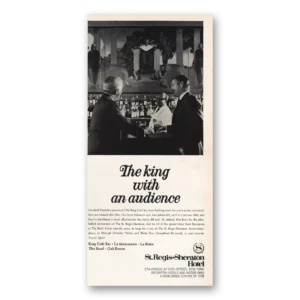 1969 St Regis Sheraton Hotel Print Ad | King Audience