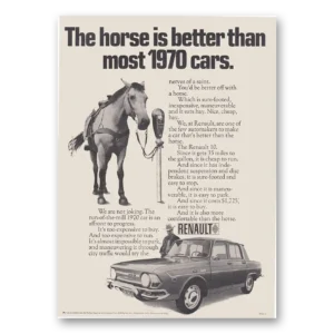 1969 Renault Print Ad | Horse Is Better