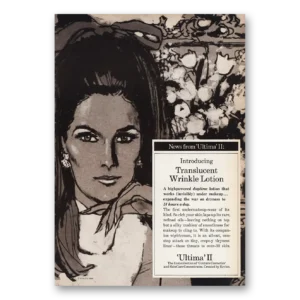 1969 Ultima II Print Ad | Wrinkle Lotion