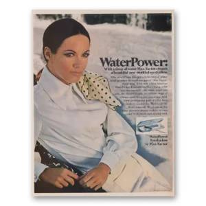 1969 Max Factor Eyeshadow Print Ad | Water Power