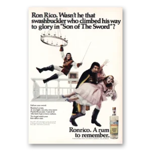 1969 Ronrico Rum Print Ad | Son Of The Sword