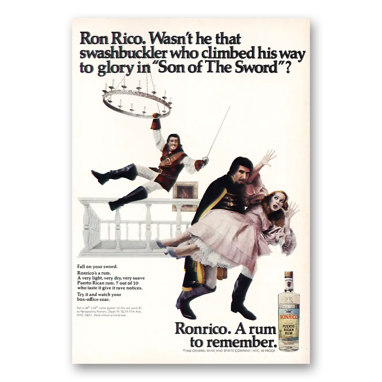 1969 Ronrico Rum Print Ad | Son Of The Sword