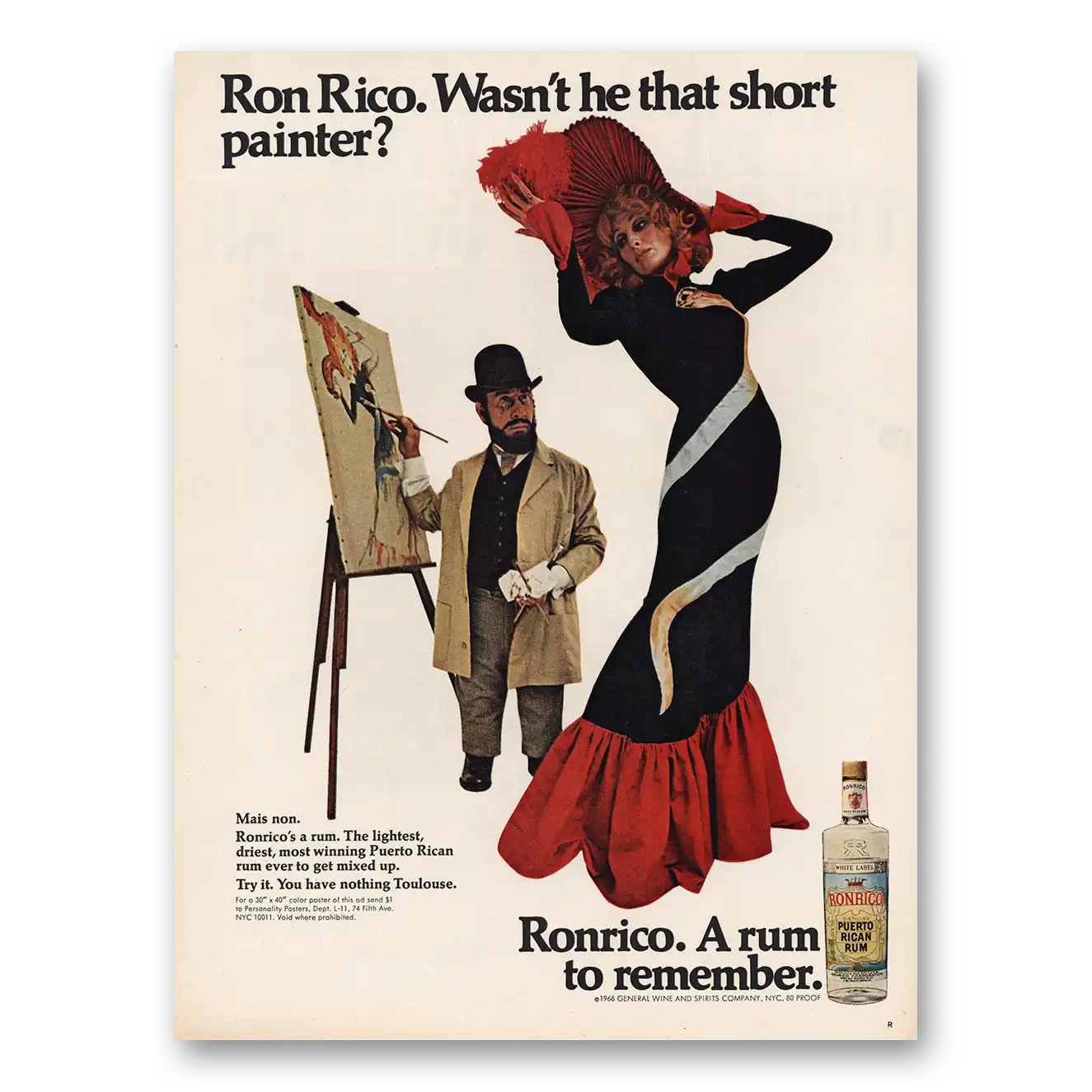 1969 Ronrico Rum Print Ad | Short Painter