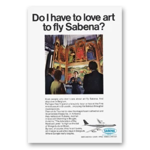 1969 Sabena Airlines Print Ad | Love Art