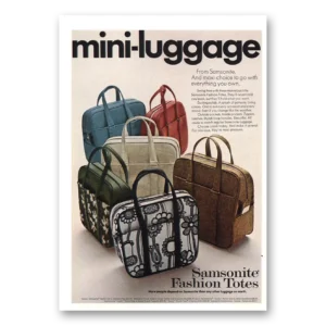 1969 Samsonite Print Ad | Mini Luggage