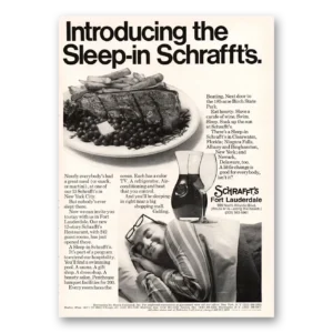 1969 Schraffts Restaurants Print Ad | Sleep Scraffts