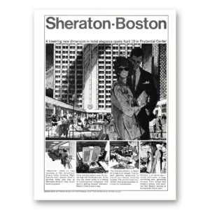 1969 Sheraton Boston Hotel Print Ad | Towering
