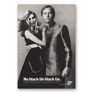 1969 After Six Print Ad | No Black Tie