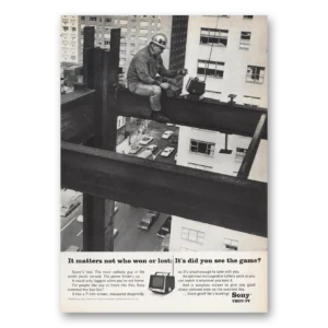 1969 Sony Portable TV Print Ad | Won Lost